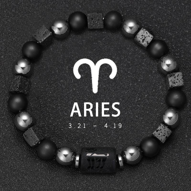 12 Zodiac Natural Stone Bracelets - Cancer, Virgo, Leo, Libra Designs, Ideal Couples & Friendship Gifts, Unisex Jewelry (Pulsera