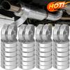 Nastro Termico per Silenziatore Moto Fascia Scarico Heat Wrap Scudo Termico in Fibra di Vetro Isolamento con Fascette in Acciaio Inox Foglio di Alluminio 5M
