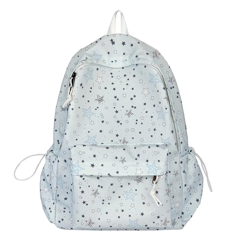 Cartable Grande Capacité Imprimé Étoiles Sac à Dos Filles Étudiants Collège Cartable