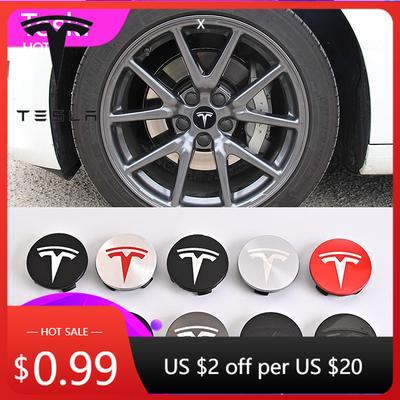 Car Sticker 2025 New 4pcs/set 56mm Tesla Model 3 Model Y Original Covers Hub Caps Wheel Center Caps for Tesla Model Y X S 