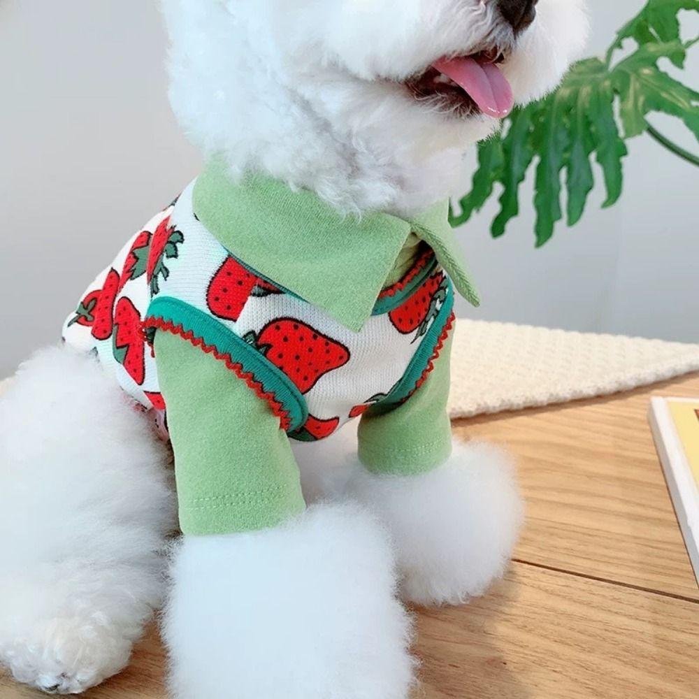 Cute Dog Clothes Thin Design Pet Shirt Comfortable Cat Vest  Spring