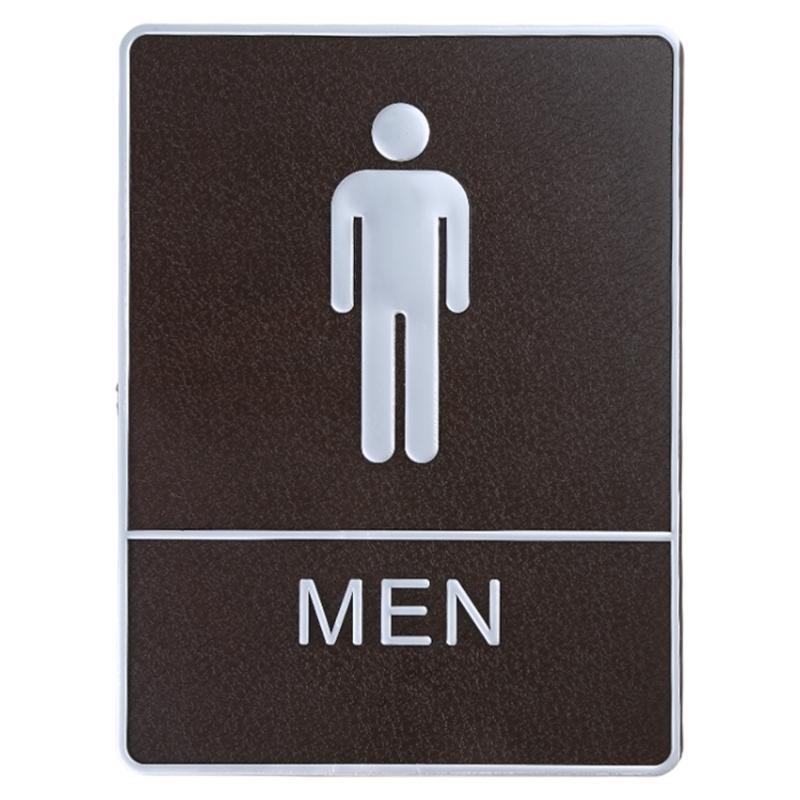 Toilet Door Sign Men Women Bathroom WC Mark Label Self-Adhesive Wall Sticker DIY Decor for Office Business Hotel Unisex