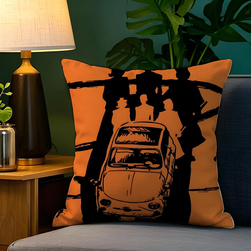 Cartoon Comic Arsene L-Lupin The Third 4 Pillow Case Natural Linen Pillow Case Double-Sided Decor Sofa Pillowcase Home Decor