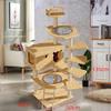 Solid Wood Multi-Level Cat Tree & Activity Center