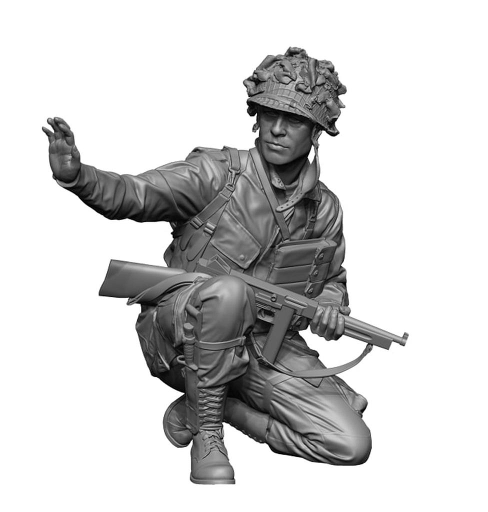 H3 Model 1/24 WWII US Airborne Division Battle of France #1 3D Printer Kit HS24111 (Human)