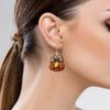 Bow Earrings Flat Acrylic Niche Design Sense Creative Halloween Pumpkin Earrings