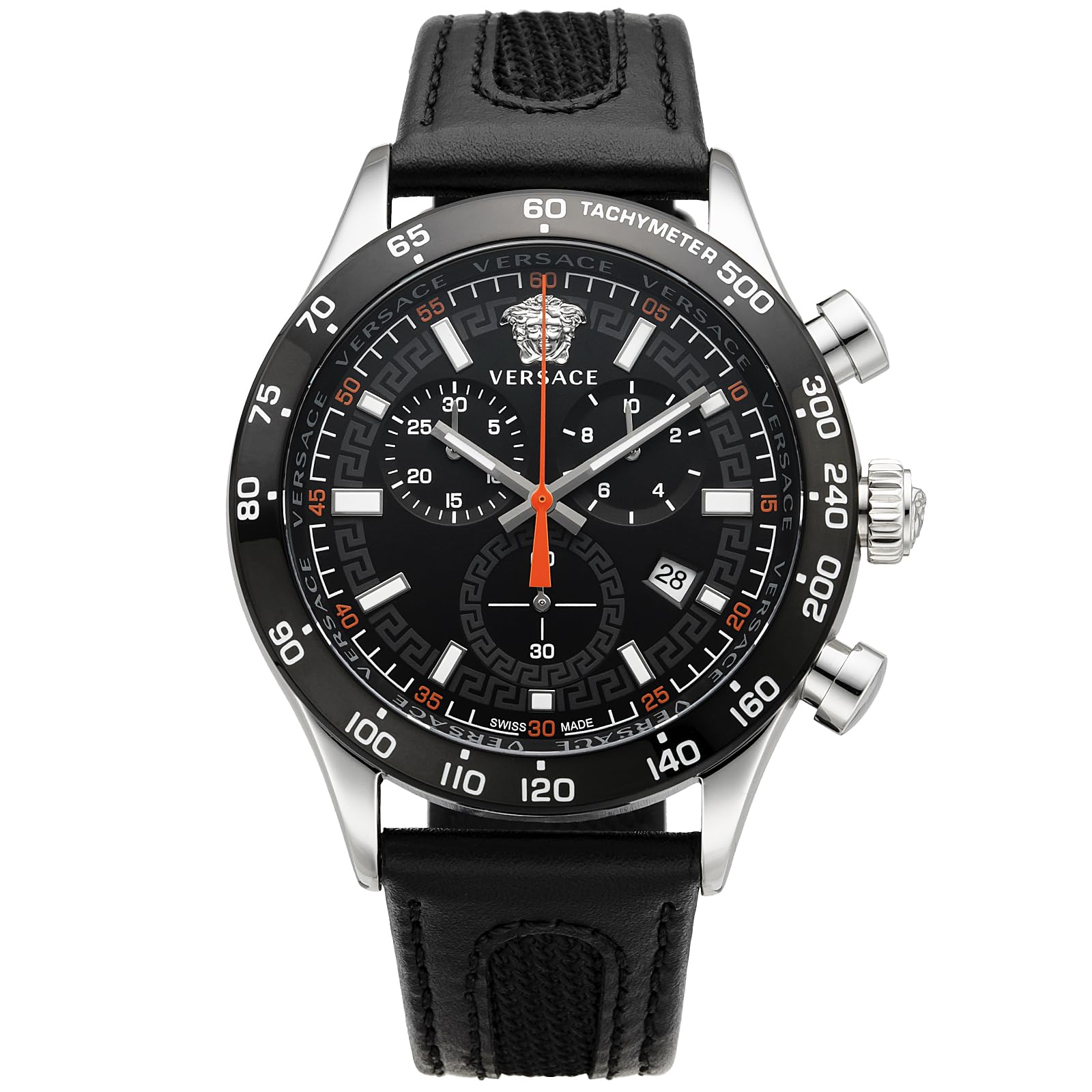 

Watch HELLENYIUM CHRONO Black Dial Stainless Steel Sapphire Glass Quartz 44MM Swiss Watch VE2U00122 [Versace] Men s [Item] чорний