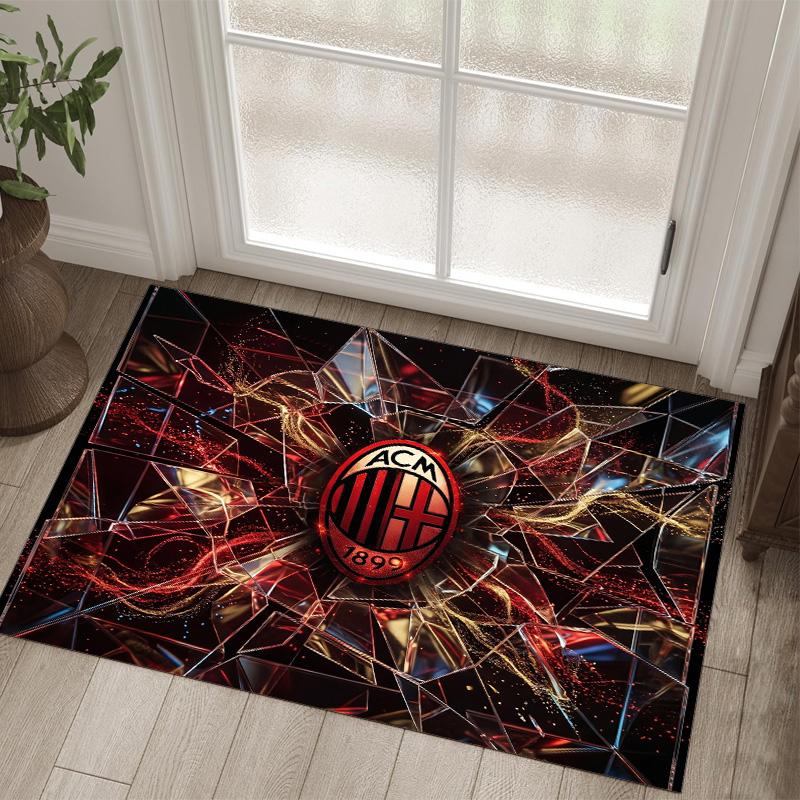 AC Milan Design Crystal Velvet Carpet Cozy Non?Slip Printed Rug For Bedroom Living Room Entrance