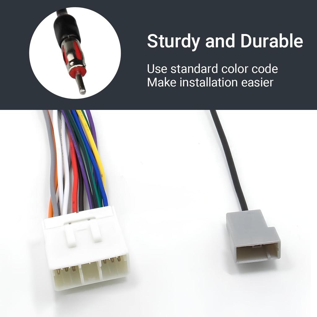 Radio Wiring Harness Connector Antenna Adapter Compatible with 1997-2008 Outback WRX Impreza Forester Legacy Stereo CD Player Install Stereo Wire