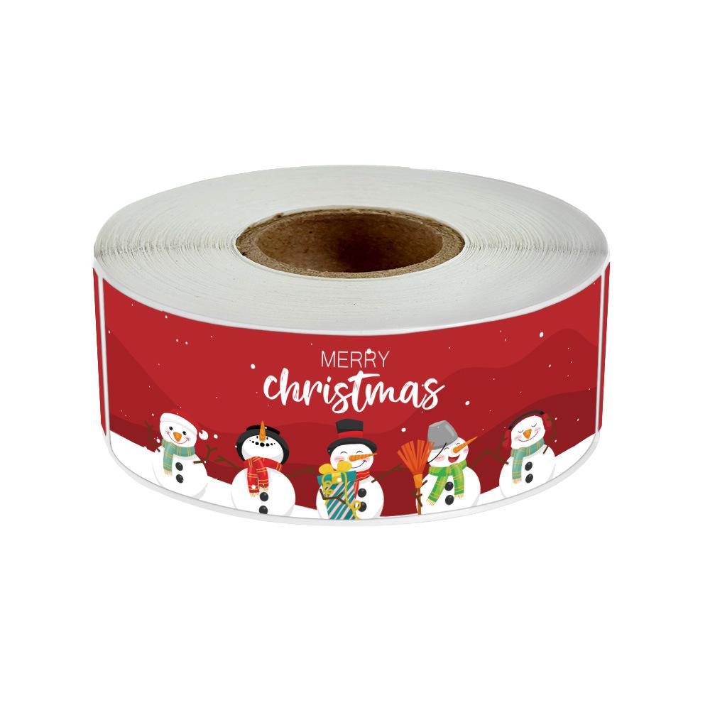 120Pcsroll Red Green Merry Christmas Stickers Santa Claus Labels For Gift Package Card Envelope Wrapping Party Small Business