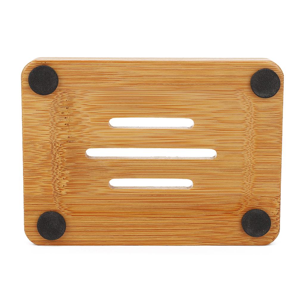 4 Pcs Bamboo Soap Dish Strong Water Resistance Sturdy Stylish Soap Holder for Home Bathroom Beauty Salon