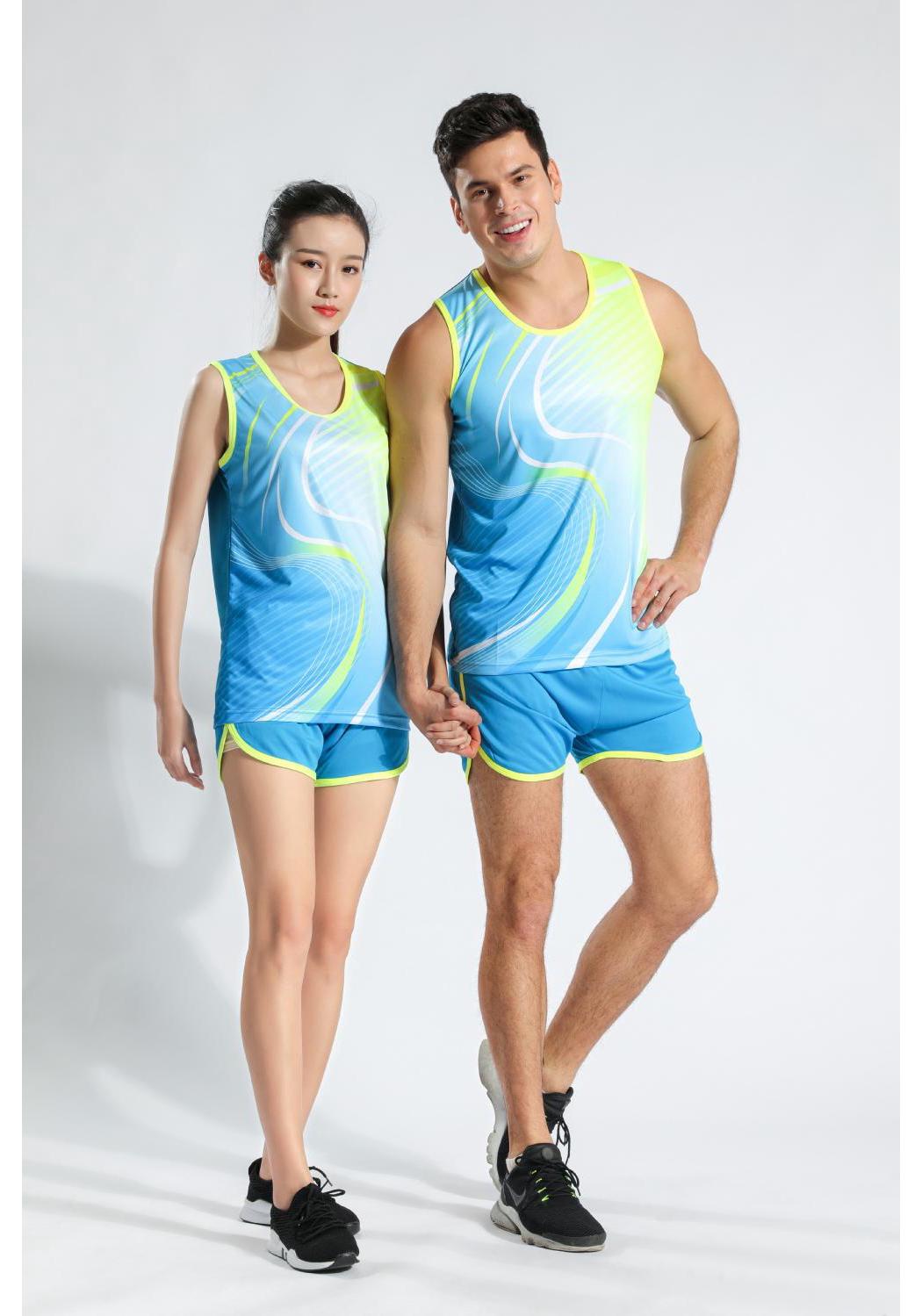Women s and Men s Printed Marathon Running and Track Suit Set Men s L
