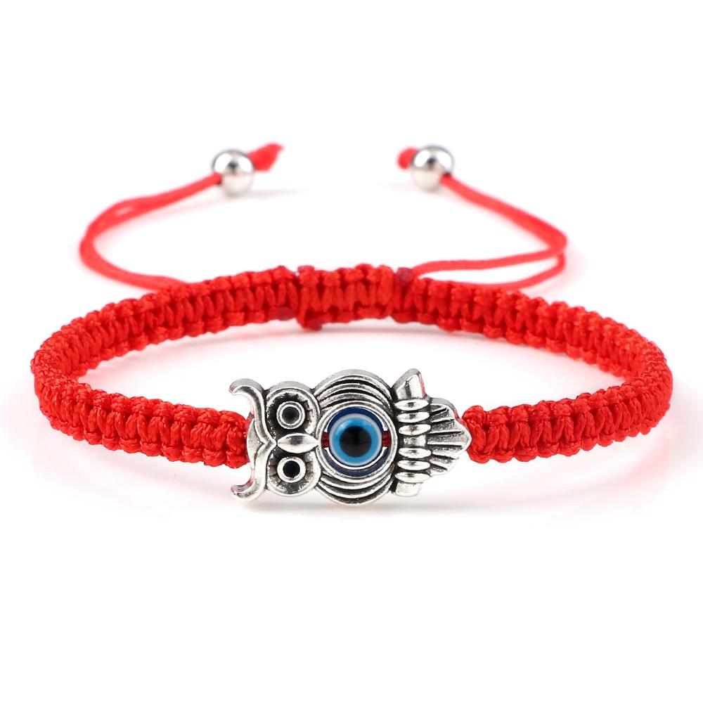 New Red Nylon Thread Evil Eye Braided Bracelet for Women Men Vintage Butterfly Elephant Couple Jewelry Gift
