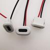 2 Pin USB-C Type Waterproof USB Connector Direct Compression Female Base Female Socket Charging Interface-Homeclub