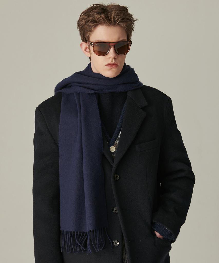 BEYOND CLOSET Ilp Classic Basic Muffler Navy