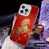 Golden Horse Year Mobile Phone Case for iPhone 17 16 15 14 13 12 11 X XR XS 8 7 Air Pro Max Plus White Translucent Cover
