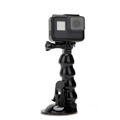 GoPro Snake Arm Suction Cup Mount: Universal 4-Section Action Camera Holder for Car.