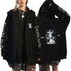 Japan Anime Death Note Zip Up Hoodies Gothic Men's Cartoon Misa Amane L Ryuk-Graphic Streetwear Black Fleece Zipper Jacket Coats