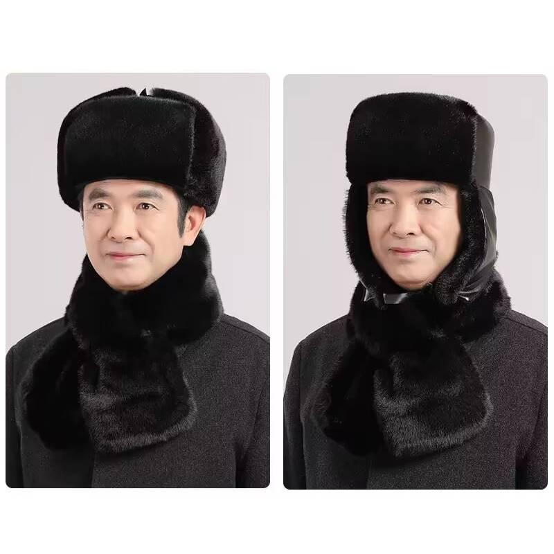 Thickened Ushanka Cotton Plush Warmth Hat Adjustable Ear Flaps Fashion Gift
