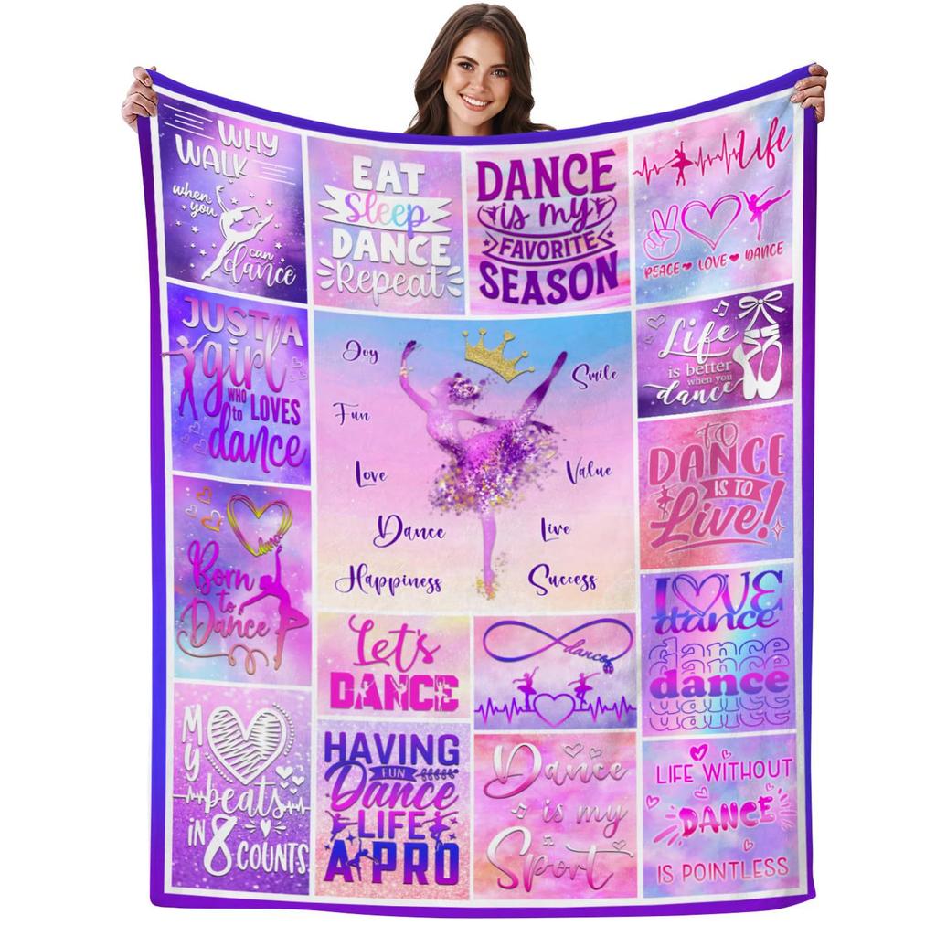 Sports Activities Topic Printed Blanket for Sofa Bed Travel Camping Living Room Office Conditioning Blanket Seasons Gifts