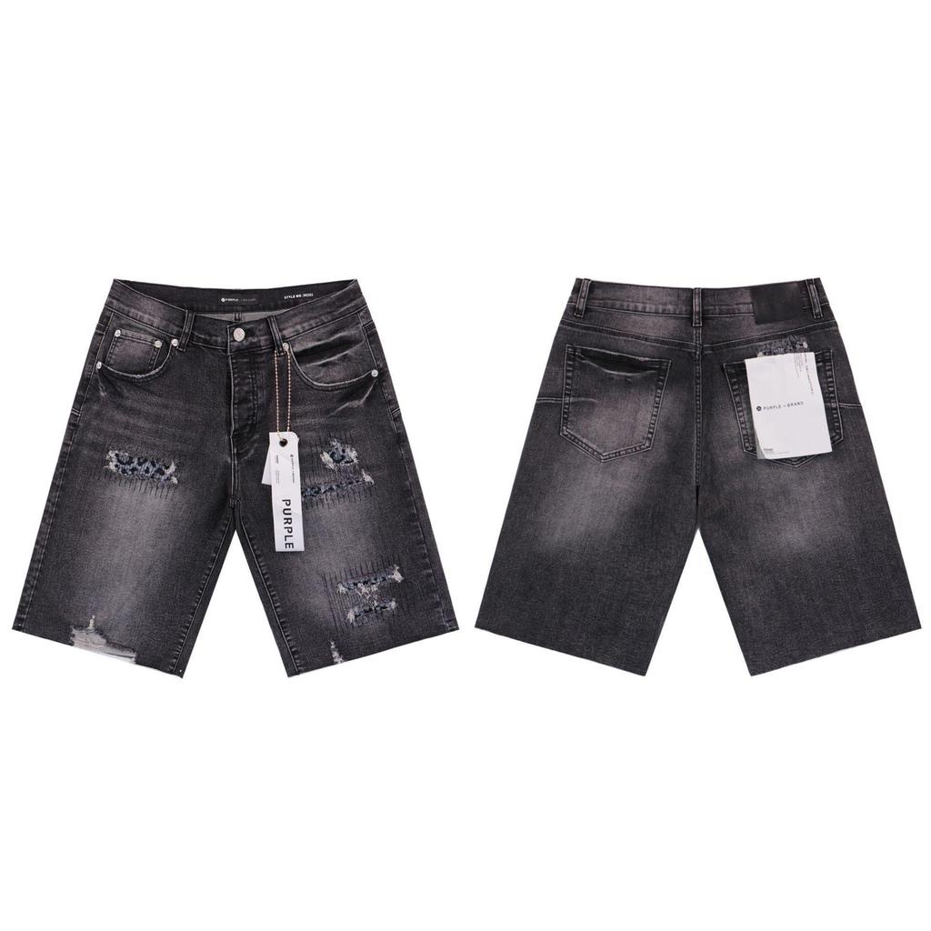 RogueWave Trendy Streetwear Ripped Luxury Clothing Men's Denim Knee Length Shorts Summer Solid Distressed Jeans