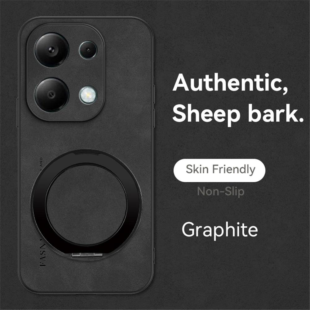 Luxury Sheepskin Magnetic Leather Holder Phone Case For Xiaomi Redmi Note 13 Pro Plus 11S 10S 9S 12 11 10 Stand Shockproof Cover