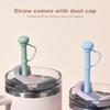 Silicone Replacement Straw with Straw Tip Long Reusable Straw Drinking Straw for Stanley 20/30/40oz Cup Accessories