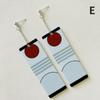 Acrylic Tanjiro Earrings Demon Slayer Earrings Anime Cosplay Props Girls Jewelry