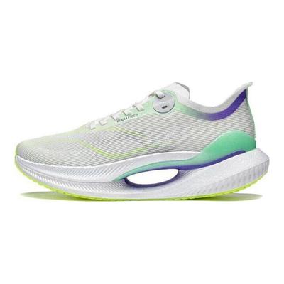 Li Ning Absolute Shadow 2 Essenziali Comode Minimaliste Ammortizzazione Antiscivolo Basse Scarpe da Corsa Sneakers Uomo Bianco Verde ARRT005-1