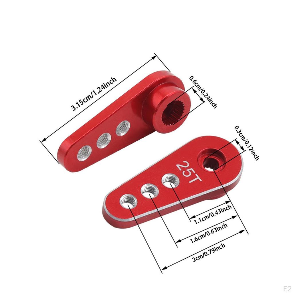25T Metal Servo Arm 25 Teeth Extension Steering 1:10 Waterproof Portable RC Core for 995