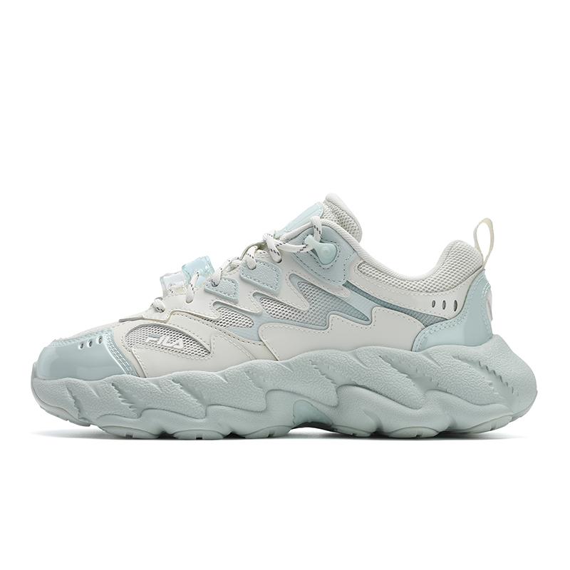 New FILA FERN 2 Abrasion Resistant, Breathable, Lightweight Low Top Casual Shoes Women's White Green F12W531129FGS