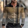 Herren Hemden mit geometrischem Muster Langarm Lässiger Cardigan Neue Knöpfe Urlaubsmode Hemden