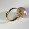 18K Gold-Plated Baroque Pearl Ring, Niche Design, Simple Style