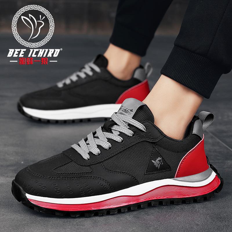 High-end youth casual running sports shoes summer mesh breathable high school men's shoes