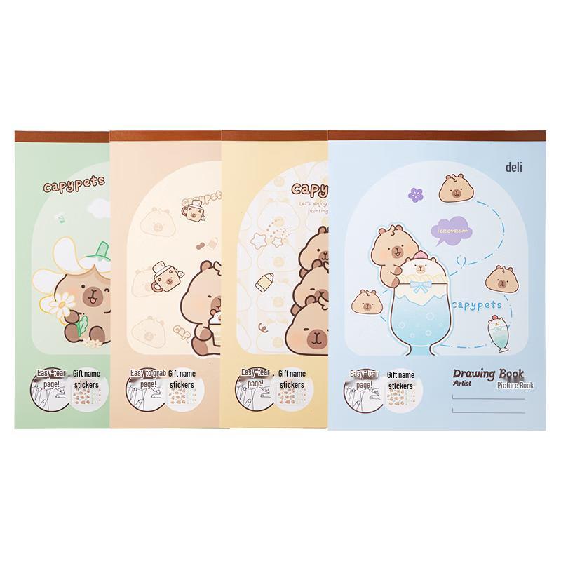 Deli Capybara A4 Children s Drawing Book Set