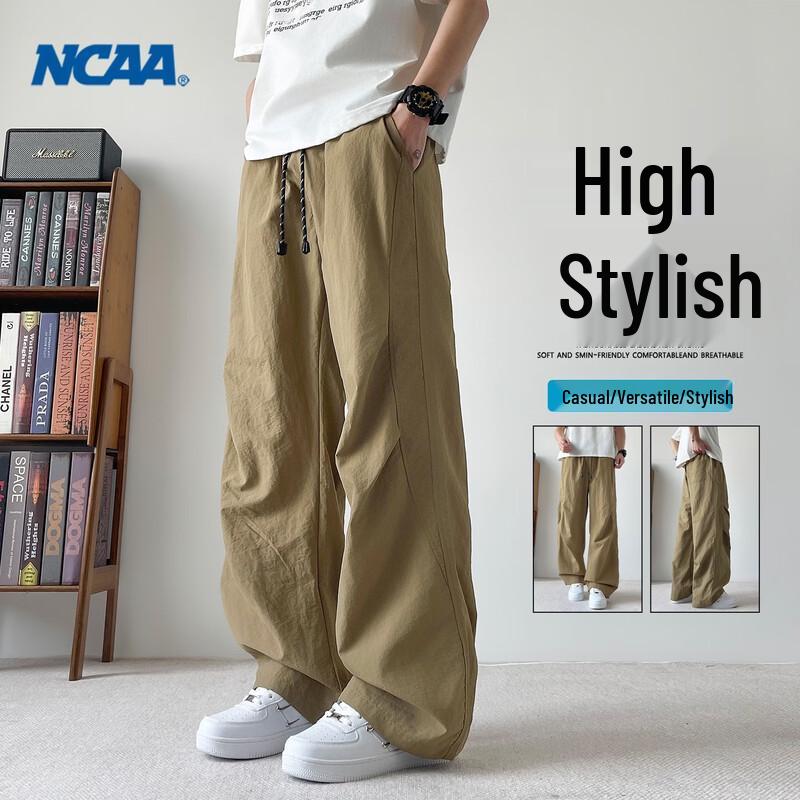 NCAA Men s Ice Silk Quick-Dry Casual Cargo Pants 4XL
