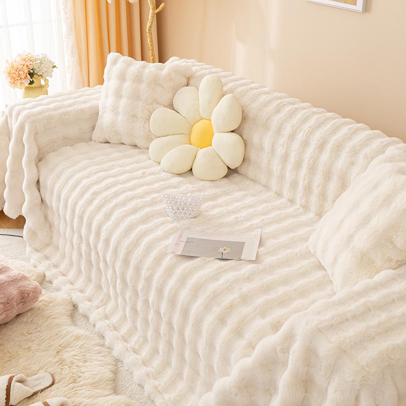 Sofa Cover Cloth Towel Anti-Cat Claw Winter Plush Cushion Seat Cushion All-Inclusive Universal Sofa Cover Full Cover Blanket