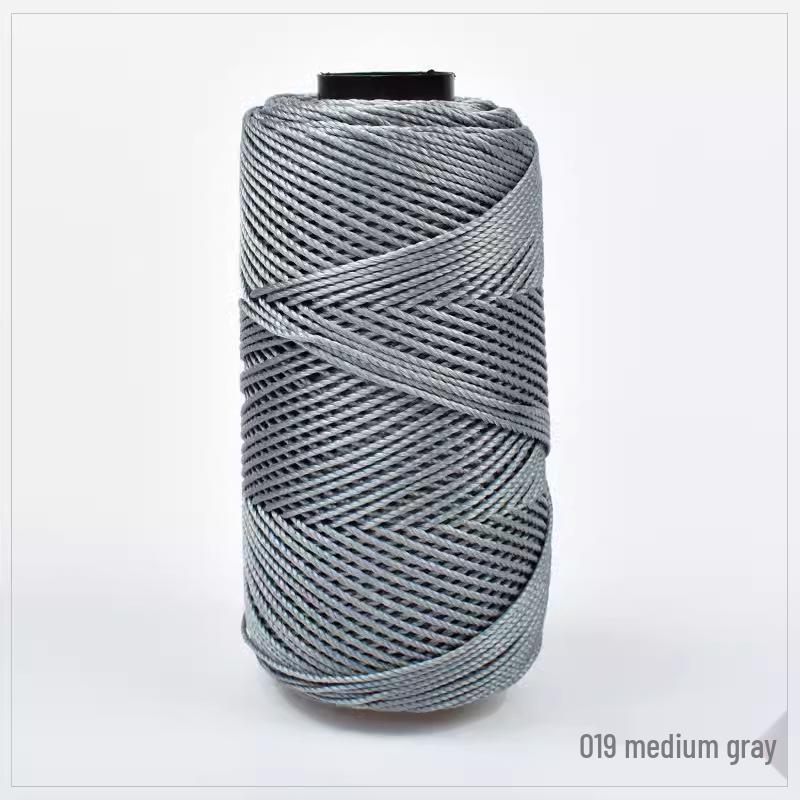 Chunky Wool & Ice Silk 3-Ply Yarn for DIY Crochet: Hand-Knitted Bag, Summer Hat, Shoes, and Seat Cushion