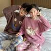 Children's Suit Autumn and Winter Boys and Girls Cartoon Print Pajamas Two-piece Set Cute Home Clothes Suit