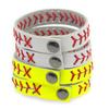 12 Colors in Stock Red Arrow Leather Softball Bracelet for Women