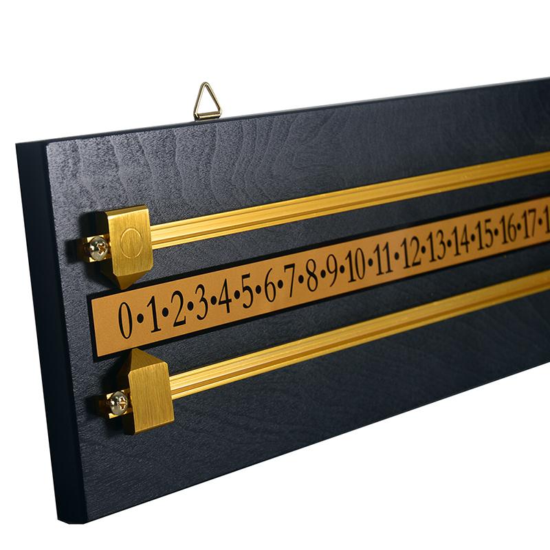 Black Wooden Wall-Mounted Scoreboard for Shuffleboard, Snooker, Billiard, Pool Table Games, Scorekeeper for Games TSP-S1001