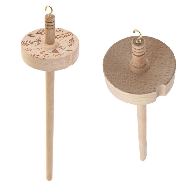 Drop Spindle Yarn Hand Spindle Wood Weaving Spindle Whorl Yarn Spin Tool for Enthusiasts