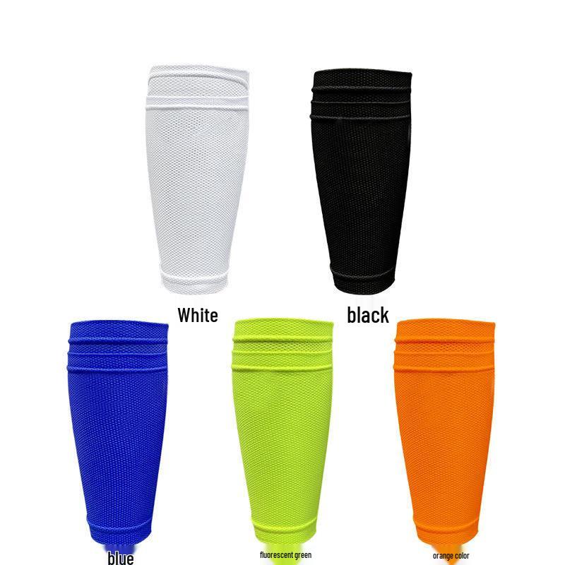 Men's Double Layer Breathable Mid-Calf Shin Guard Football Socks Set
