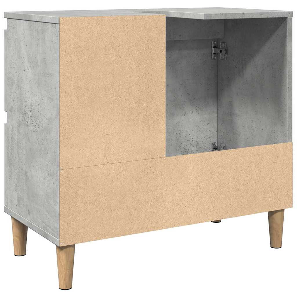 Modern bathroom vanity, storage cabinet under the sink, open storage on the side with door, 65x33x60 cm
