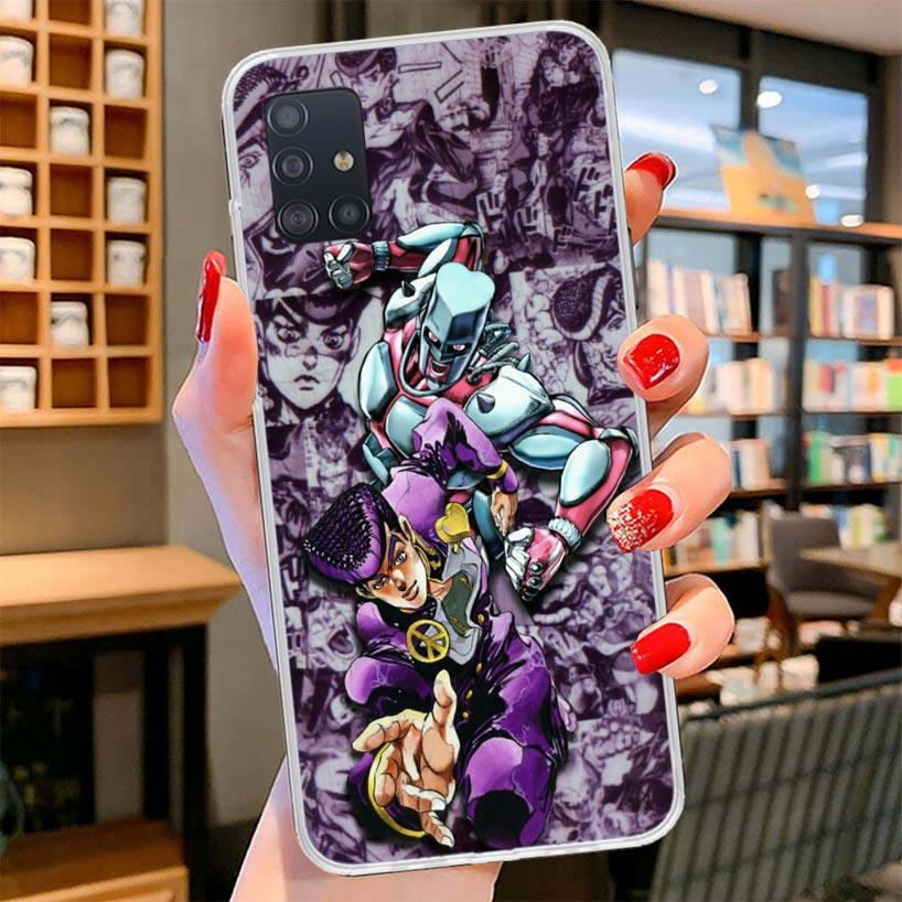 JoJo Bizarre Adventure Anime Cover Phone Case For Samsung Galaxy A12 A22 A32 A52 A72 A02S Phone Case Note 20 Ultra 10 S10 Plus A