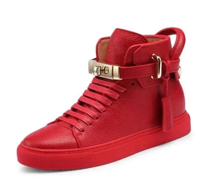 

Мужская обувь кожаные ботинки 45 красный