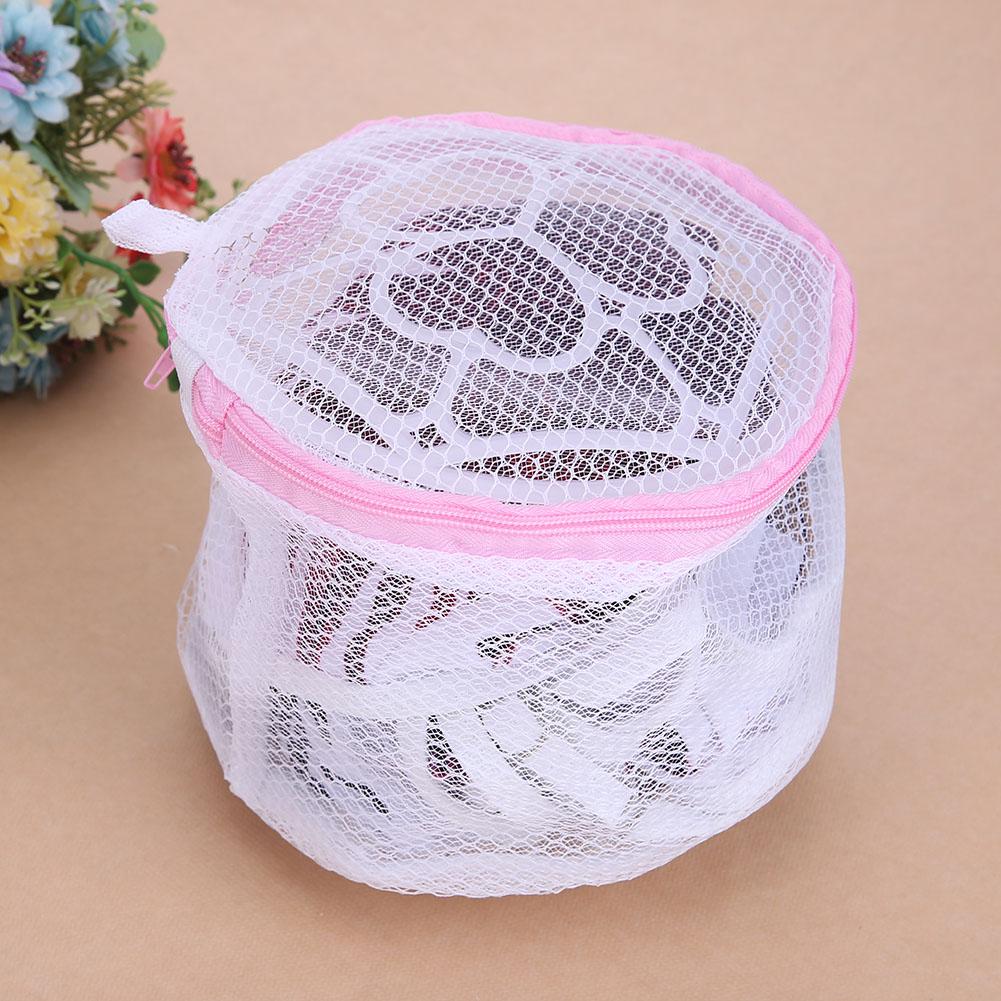 Lingerie Clothes Washing Bag Anti-Deformation Washing Bra Bag Polyester Lightweight Portable with Zipper for Household Machine