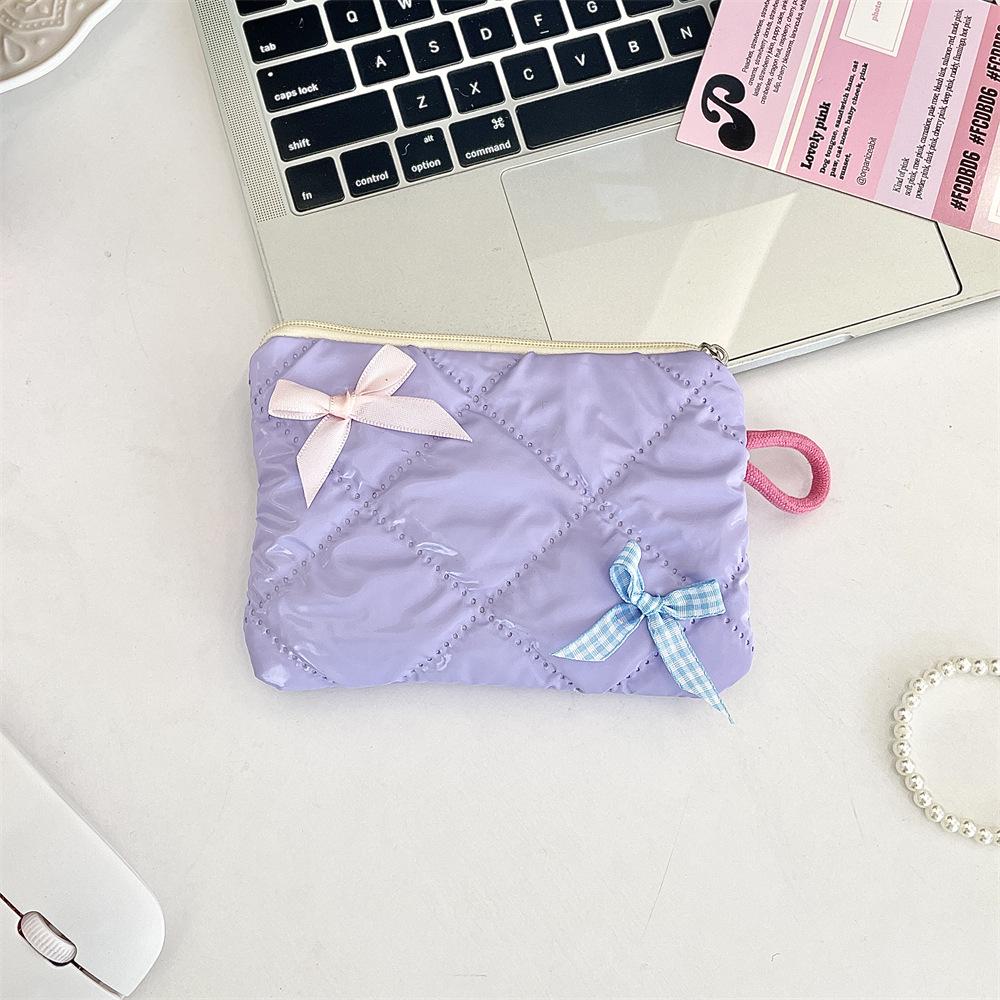 Neuer Perlglanz Schleifen Lippenstift und Kosmetiktasche - Tragbare Aufbewahrungstasche