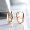 Fashion Glossy Dangle Earrings  Rose Gold Color Simple Geometry Earrings For Women High Quality Daily Fine Jewelry