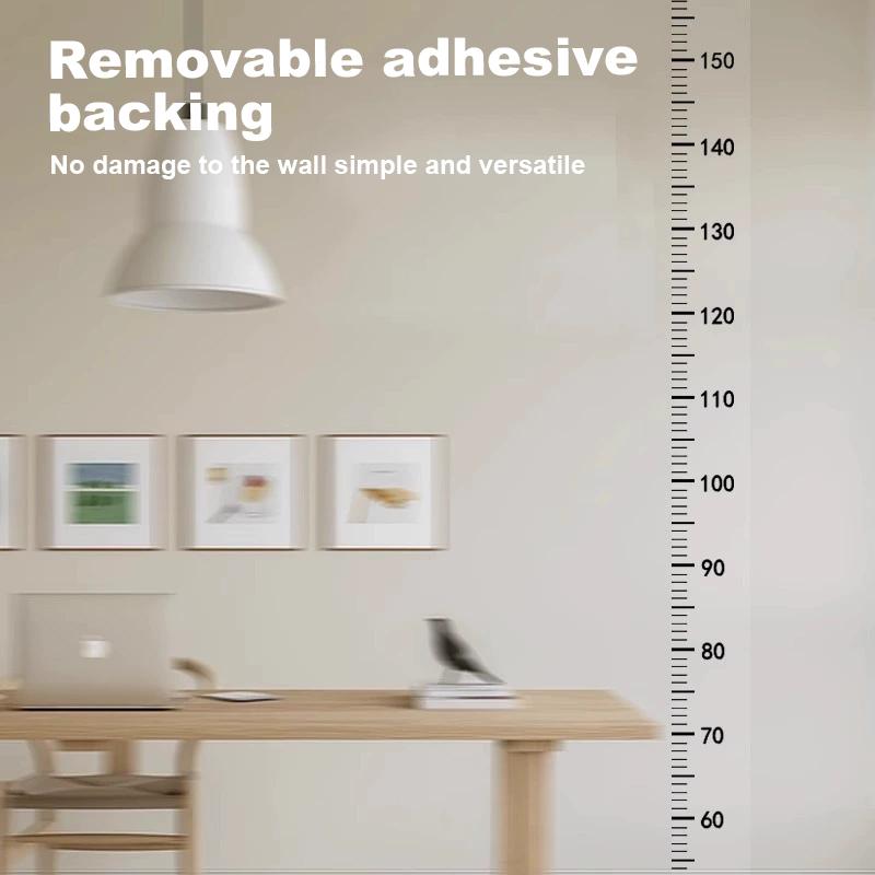 1pc Height Measurement Wall Sticker 2m Removable No Wall Damage Accurate Height Ruler for Kids Room Home Decoration